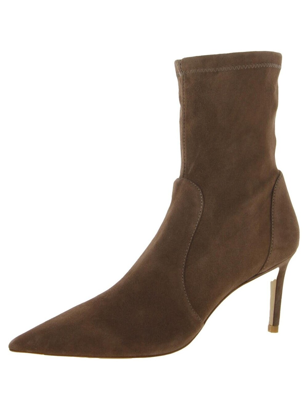 Stuart Weitzman Womens Stuart 75 Stretch Bootie Taupe 10 B